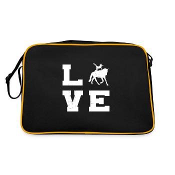 Balance exercises, acrobatics on horseback - Retro Bag - black/gold - Back