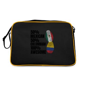 Anime & Skizzieren Junge Anime Skizzieren Geschenk - Retro Tasche - Schwarz/Gold - Hinten