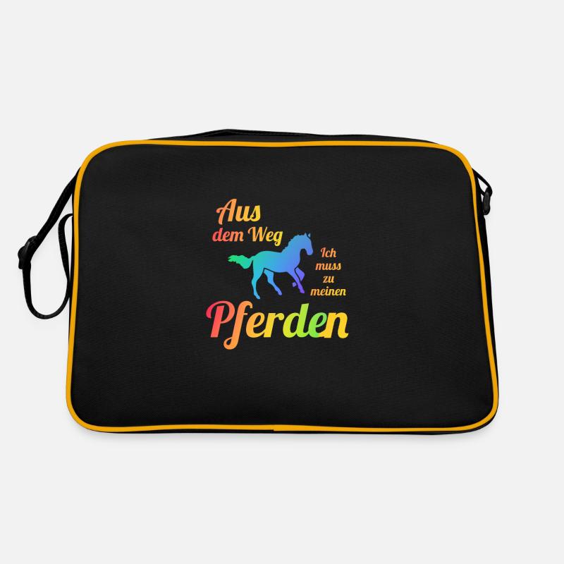 Pferd Reiten Pferdehalter Geschenk Retro Tasche