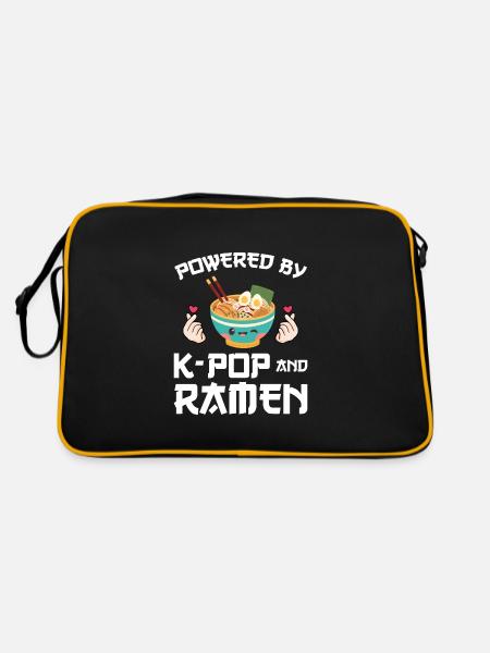Südkorea k-pop Südkorea Geschenk - Retro Tasche - Schwarz/Gold - Hinten
