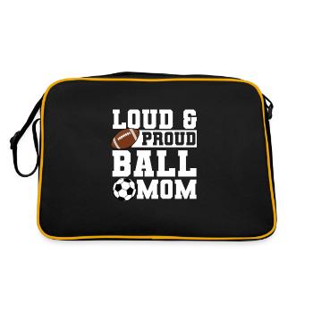 baller fussball baller Geschenk - Retro Tasche - Schwarz/Gold - Hinten