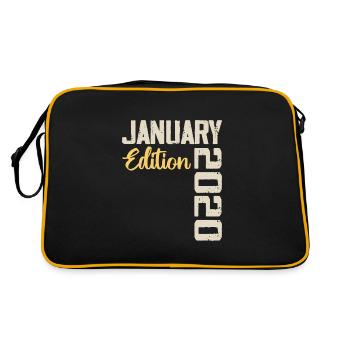 Cadeau D'anniversaire Nées En Janvier 2020 - 2020 - Sac Retro - noir/or - Dos