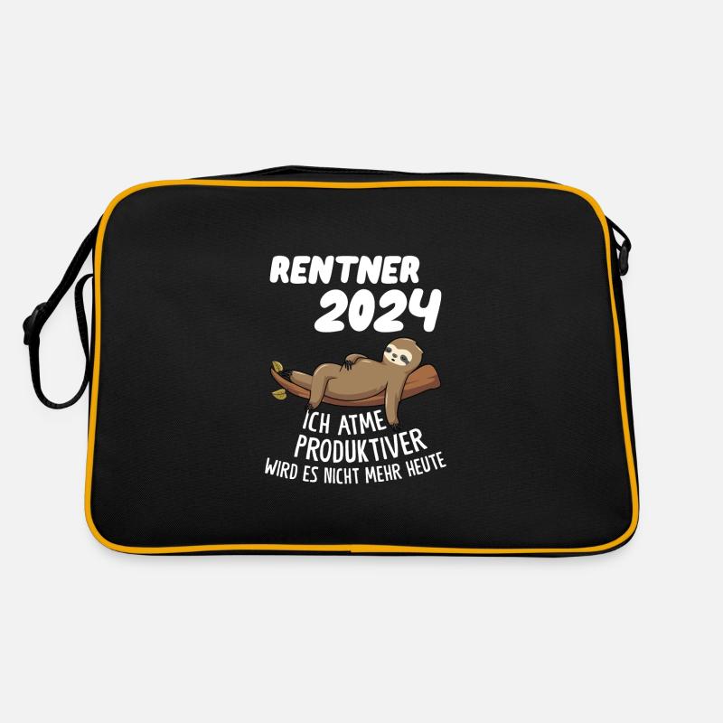 Rentner 2024 Faultier Rentner Geschenk Retro Tasche