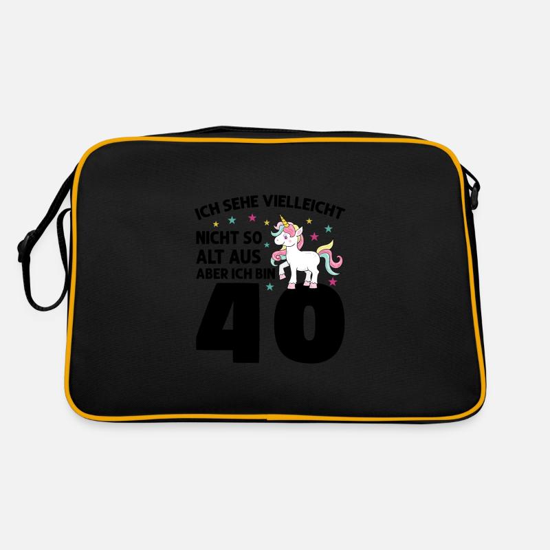Geburtstag Geburtstagfeier vierzig Jahre Alt Gesch Retro Tasche