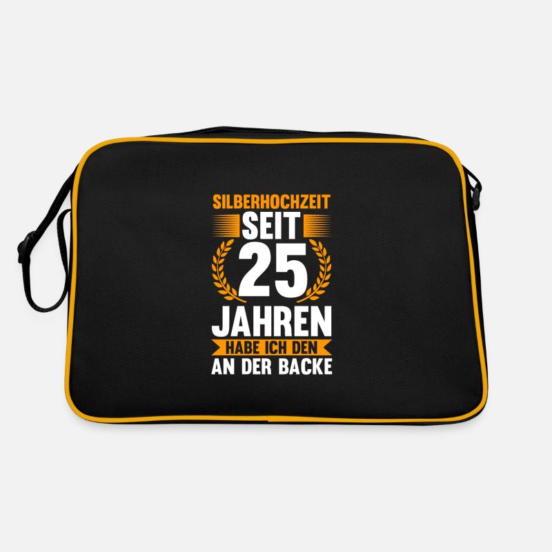 25 Jahre Ehe Ehefrau Ehepaar Geschenk Retro Tasche