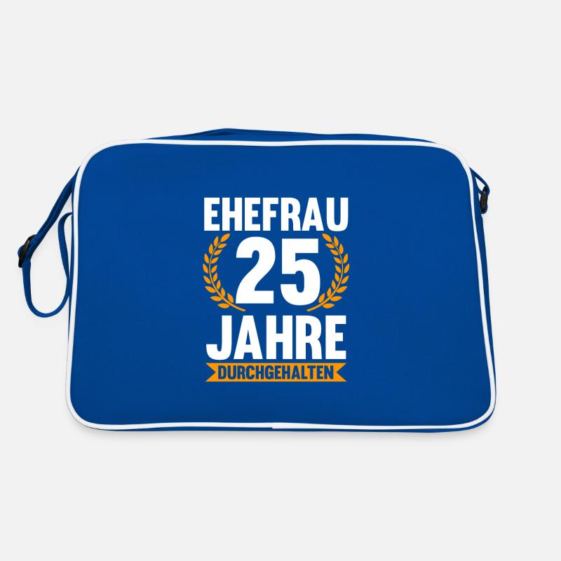 25 Jahre Ehe Ehefrau Silberhochzeit Geschenk Retro Tasche
