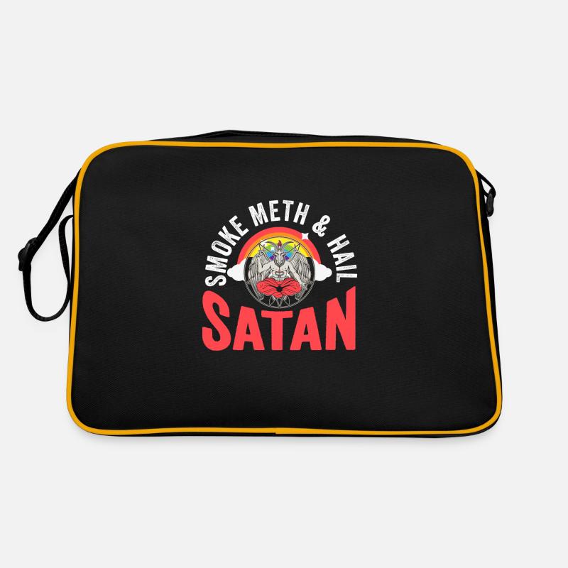 Smoke Meth Hail Satan Goth Geschenk Retro Tasche