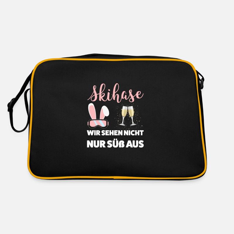 Skihase Apres Ski Skihaserl Geschenk Retro Tasche