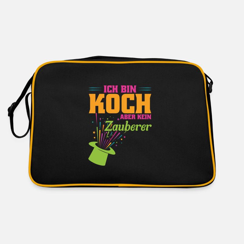 Koch Beruf Küchenchef Geschenk - Retro Tasche - Schwarz/Gold