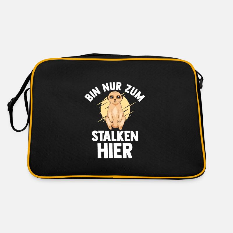 Erdmännchen Tier Surikate Geschenk Retro Tasche