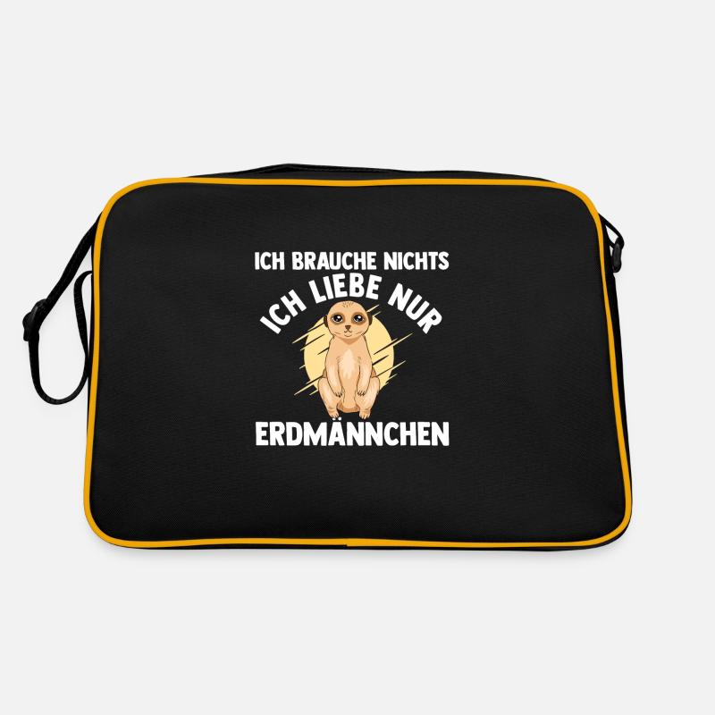 Erdmännchen Tier Erdmännchen Fan Geschenk Retro Tasche