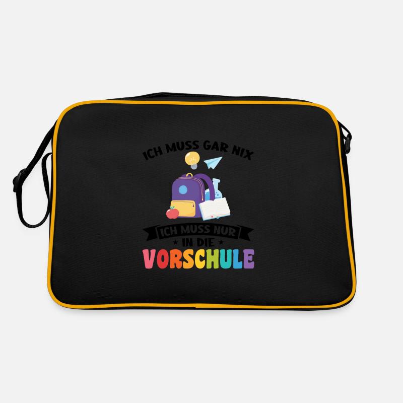 Kindergarten Vorschule Vorschulpädagoge Geschenk Retro Tasche