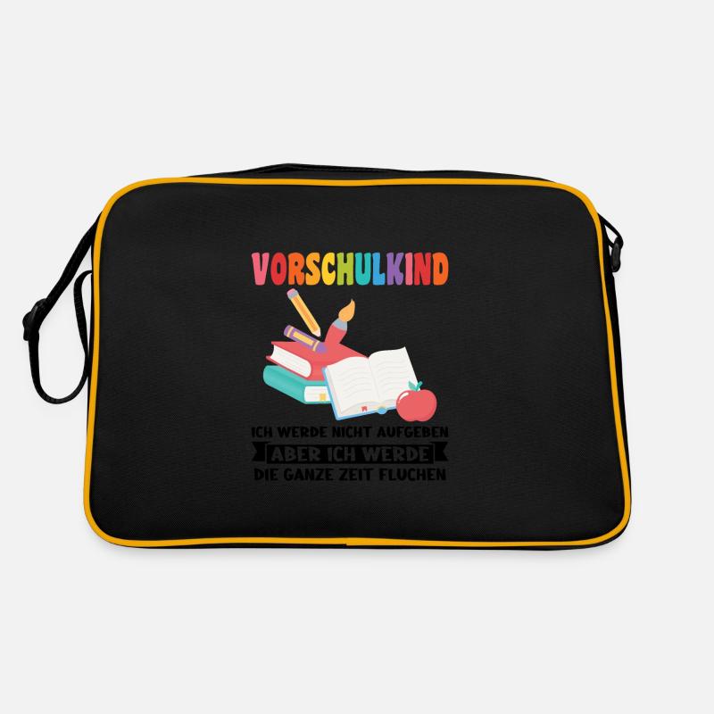 Kindergarten Vorschule Vorschulpädagoge Geschenk Retro Tasche