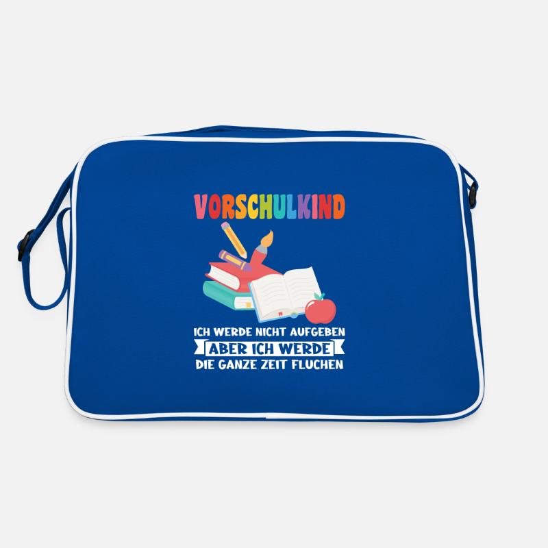 Kindergarten Vorschule Vorschulpädagoge Geschenk Retro Tasche