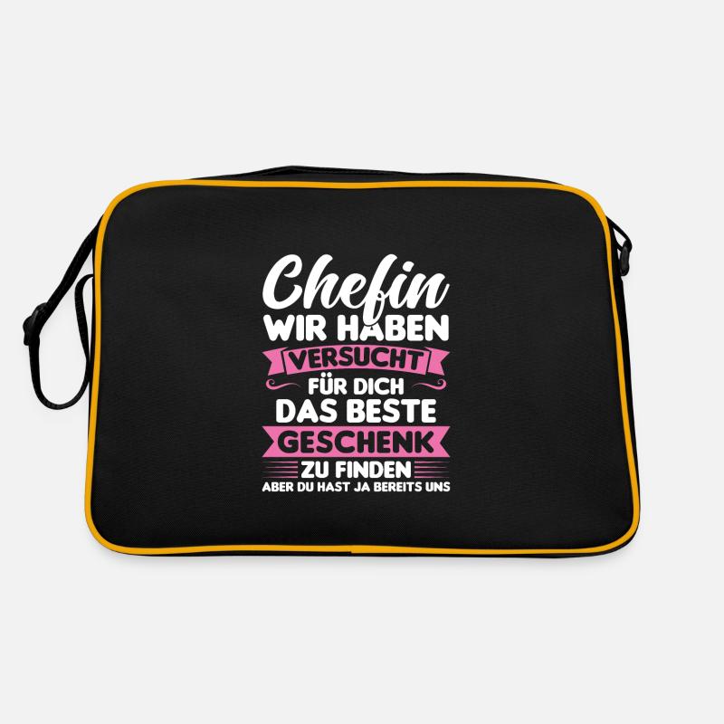 Chef Chefin Geschenk - Retro Tasche - Schwarz/Gold