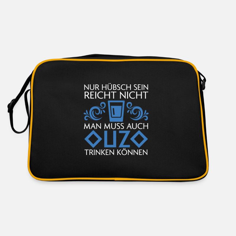 Ouzo Alkohol Griechenland Geschenk Retro Tasche