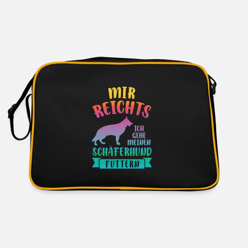 Schäferhund Hund Hunderasse Geschenk Retro Tasche