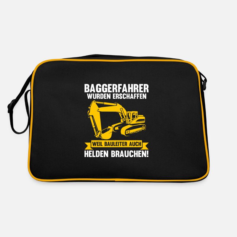 Bagger Fahrer Bagger Bauen Geschenk Retro Tasche
