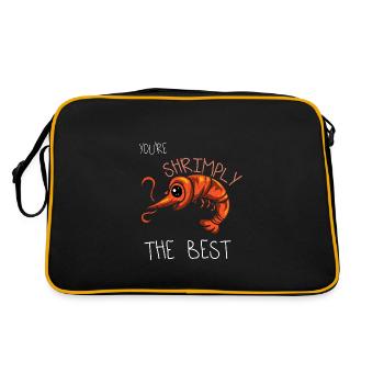 Amour Crevettes Meilleur Crevette Doux Cadeau Drôle - Sac Retro - noir/or - Dos
