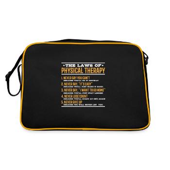 Physiotherapy Physiotherapy Physiotherapist Profession - Retro Bag - black/gold - Back