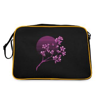 Sakura en fleurs de cerisier japonais - Sac Retro - noir/or - Dos