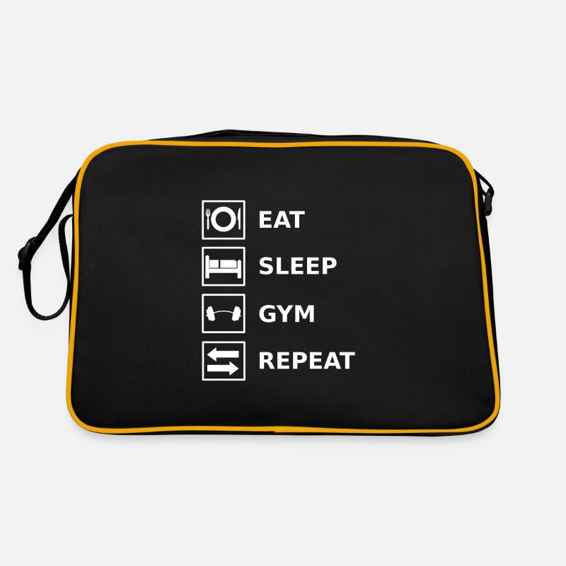Eat Sleep Gym Repeat Sac Retro