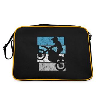 Motorrad Enduro Motocross Retro Motorcross Stunt - Retro Bag - black/gold - Back