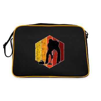 Curling sur glace Curling Retro Cadeau - Sac Retro - noir/or - Dos
