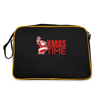 Père Noël - Noël - Sac Retro - noir/or - Dos