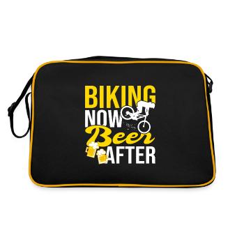 Faire du vélo maintenant de la bière après le vélo de montagne Sport bike - Sac Retro - noir/or - Dos