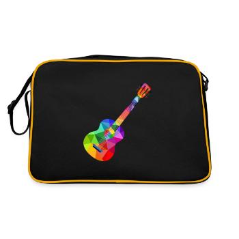 Colorful Rainbow Guitar Rainbow Music Guitarist - Retro Bag - black/gold - Back