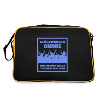 Prénom André - Sac Retro - noir/or - Dos