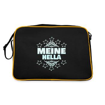 Hella as a girl - Retro Bag - black/gold - Back