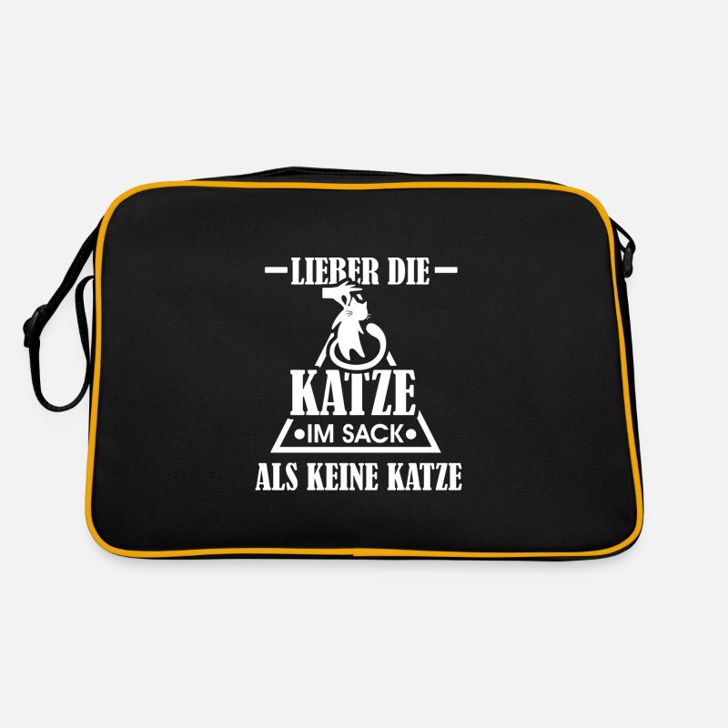 Katzen Tshirt-Sack Retro Tasche