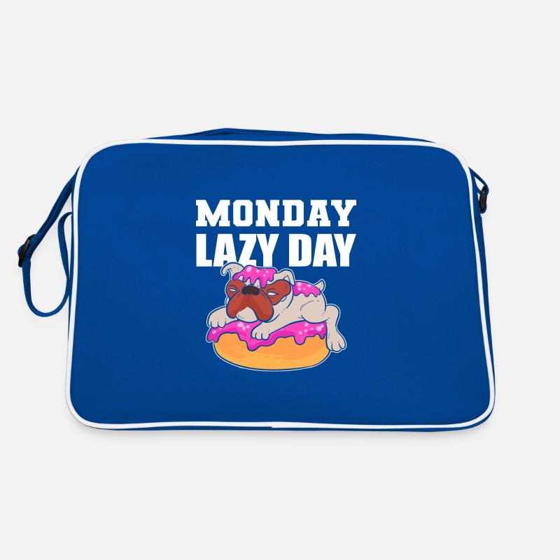 Monday lazy day office worker poison Retro Bag