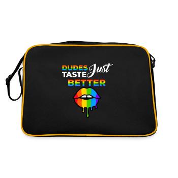 Funny quote types just taste better sc - Retro Bag - black/gold - Back