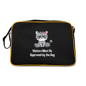 Visitors must be informed by the sarcastic dog lover. - Retro Bag - black/gold - Back