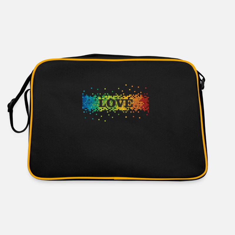 love - Retro Tasche - Schwarz/Gold