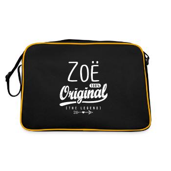 Zoë ORIGINAL personnalisé prénom zoë, zoe - Sac Retro - noir/or - Dos