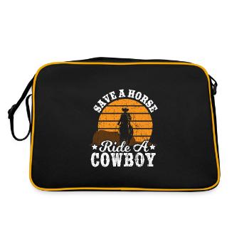 Save A Horse Ride Cowboy - Texas - Retro Bag - black/gold - Back