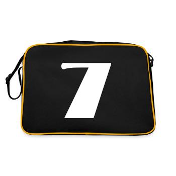 7 YEARS. 7th ANNIVERSARY. BIRTHDAY 7 YEARS. 7 - Retro Bag - black/gold - Back