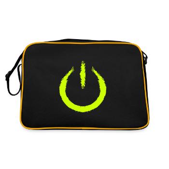 Power on switch on Turn off icon - Retro Bag - black/gold - Back