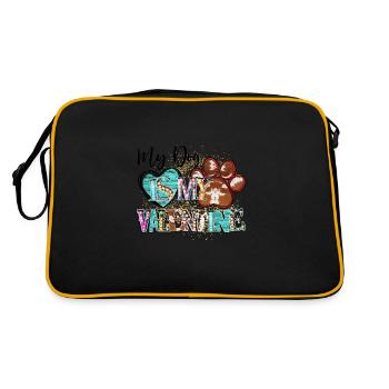 Mon chien est ma Valentine - Sac Retro - noir/or - Dos