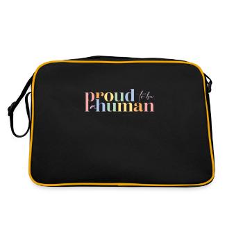 Fier humain | Grande façade - Sac Retro - noir/or - Dos