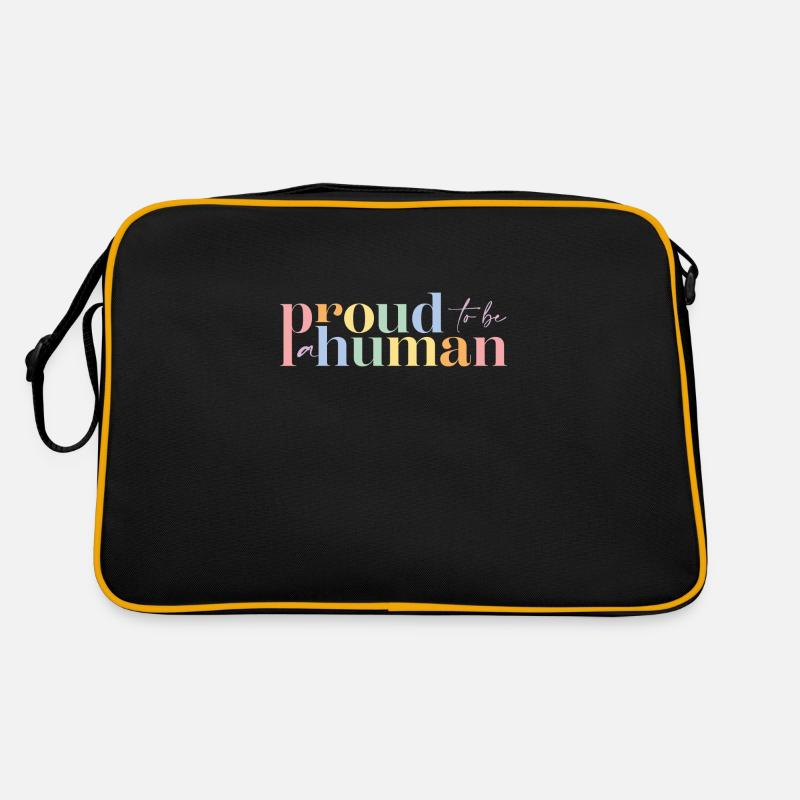 Proud human | Big Front Retro Tasche
