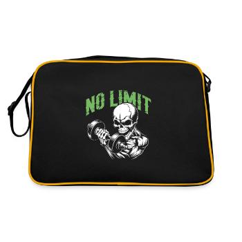 Crâne de musculation No Limit Workout avec haltère - Sac Retro - noir/or - Dos