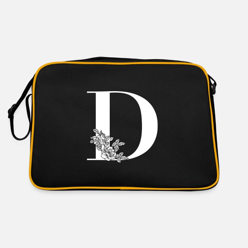 Lettre D Fleur Sac Retro