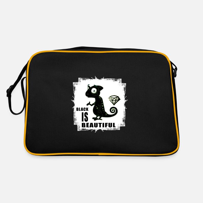 beau noir préfère la tolérance noire Sac Retro