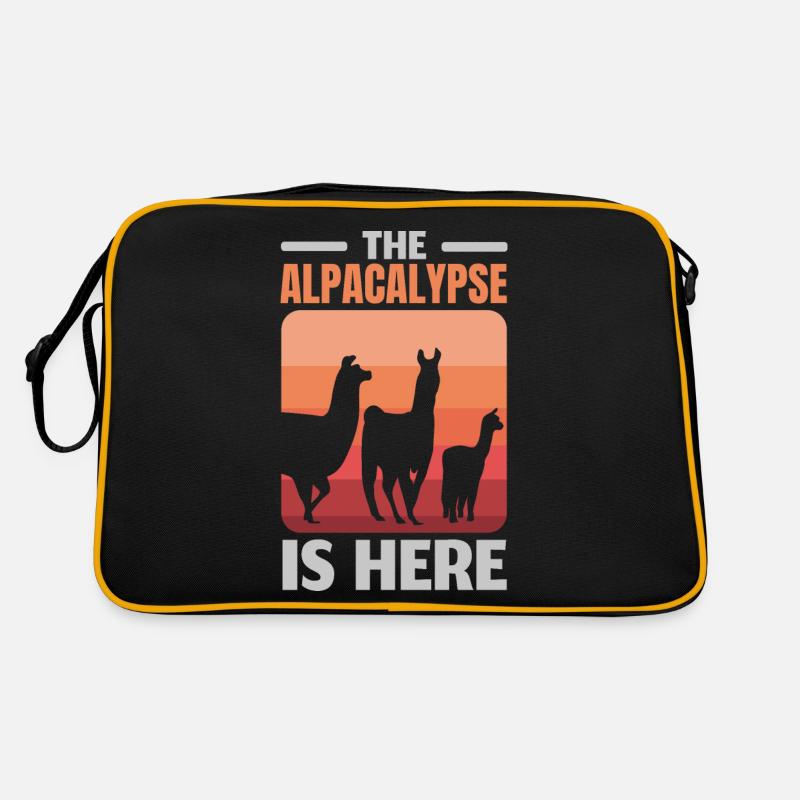 The alpaca lypse is here Llama Alpaca Whisperer Retro Bag