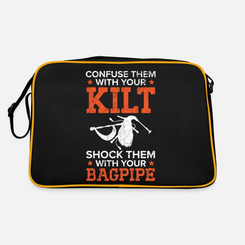 Verwirre sie mit Kilt Schocke sie mit Dudelsack Retro Tasche
